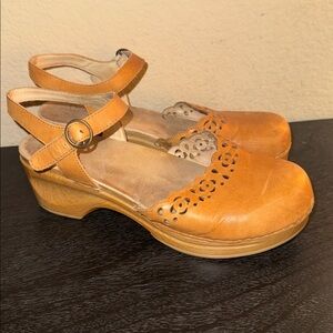 Sanita Daphne Camel Mary Jane Sandals Size 41 US 10
